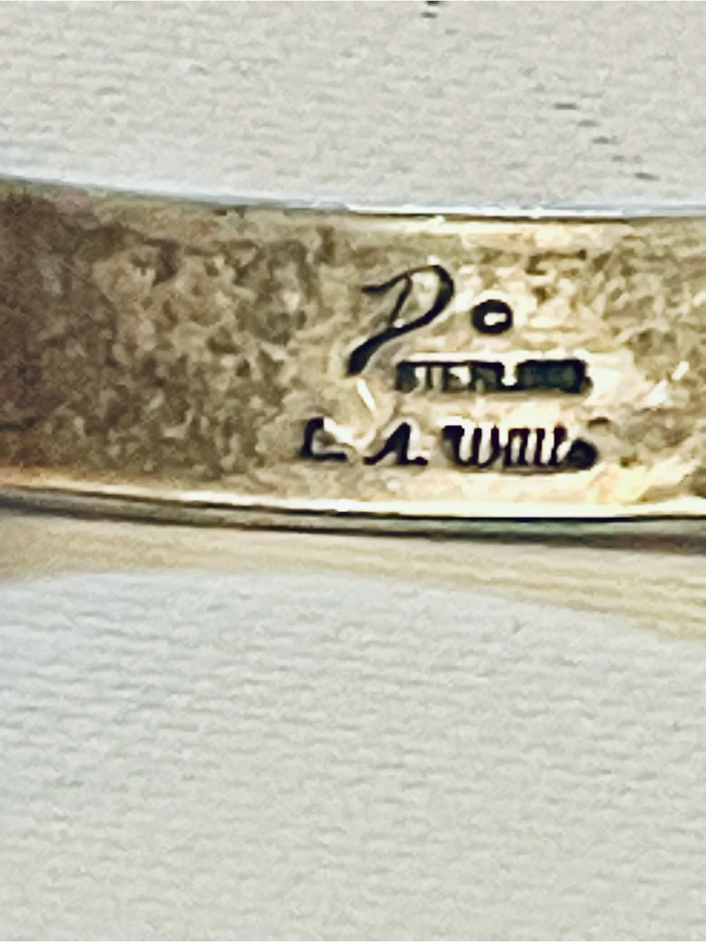 VTG L.A. Willis Navajo Sterling Silver Cuff Bracelet Hand Stamped 20g 6.5